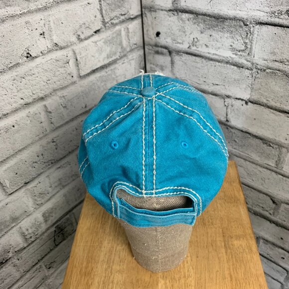 Wrangler "Raised in the Saddle" Adjustable Distressed Trucker Hat - Picture 4 of 6